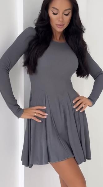 Платье Arina (42-48) 3094 grey (деми)
