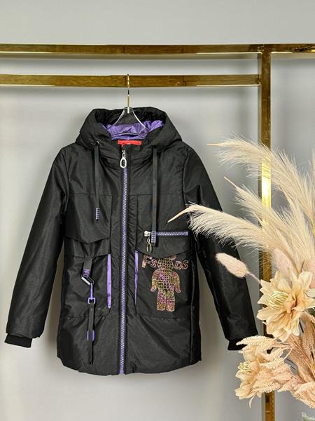Куртка Delfinka (128-152) 217 black (деми)