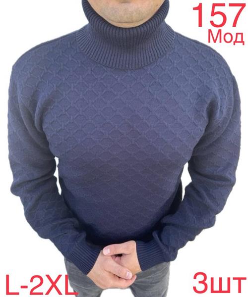 Свитер Надийка (L-2XL) 157-1 navy (зима)