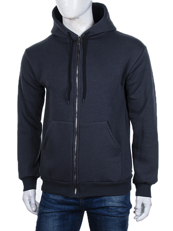 Кофта спорт Abdo (M-2XL) 1525-2 d.grey (зима)