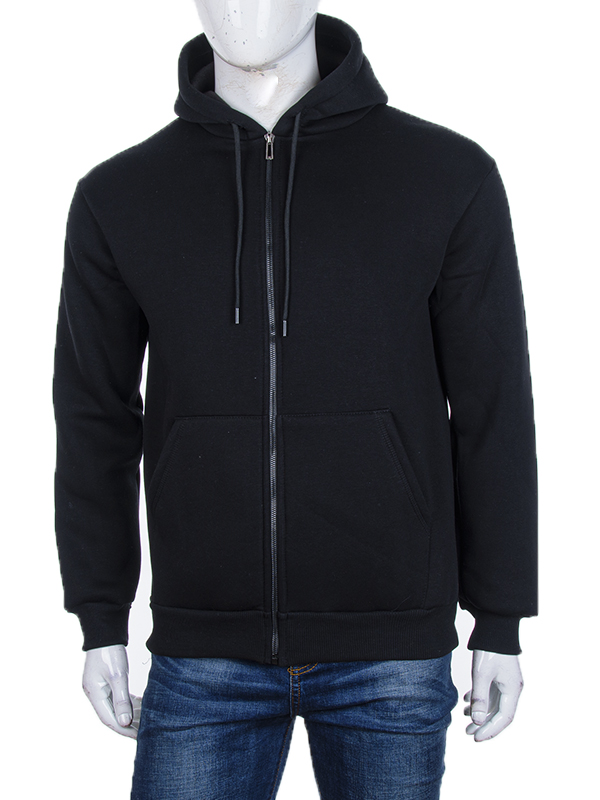 Кофта спорт Abdo (M-2XL) 1525-3 black (зима)