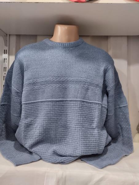 Свитер Panda (2XL-4XL) 1480 l.blue (зима)