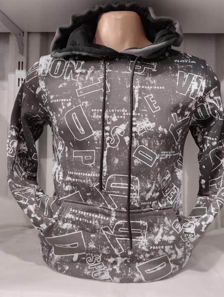 Худи Panda (S-2XL) 1494 grey (зима)
