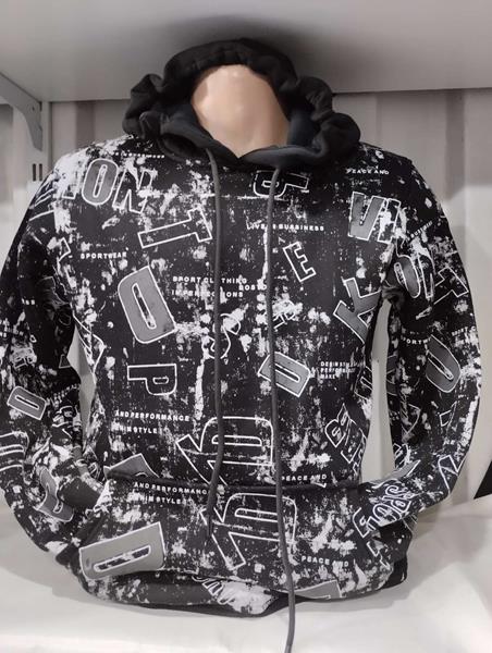 Худи Panda (S-2XL) 1498 black (зима)