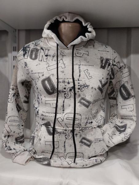 Худи Panda (S-2XL) 1501 l.grey (зима)