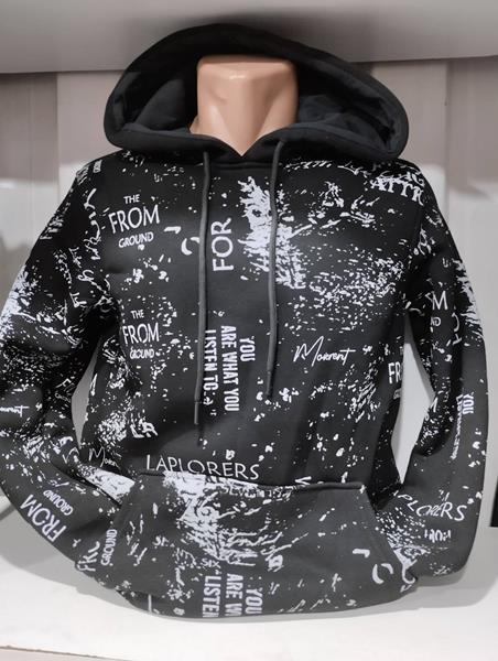 Худи Panda (S-2XL) 1502 black (зима)