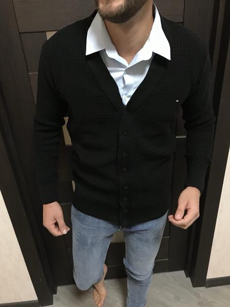 Кардиган Nik (M-2XL) 55612 black (зима)