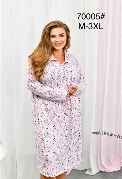 Ночнушка Romeo life (M-3XL) 70005 pink (зима)