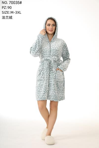 Халат Romeo life (M-3XL) 70035 grey (зима)