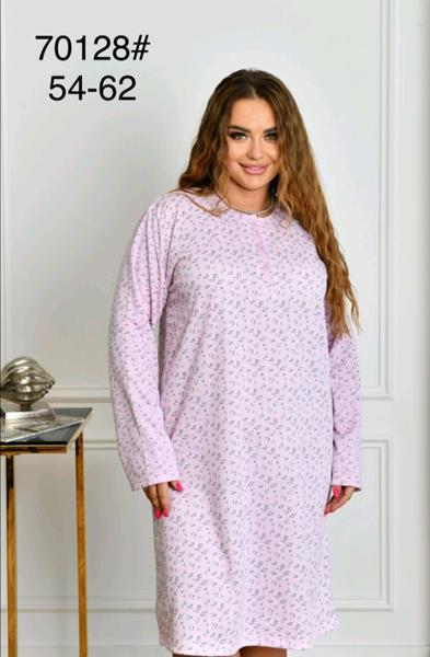 Ночнушка Romeo life (M-3XL) 70128 lilac (зима)