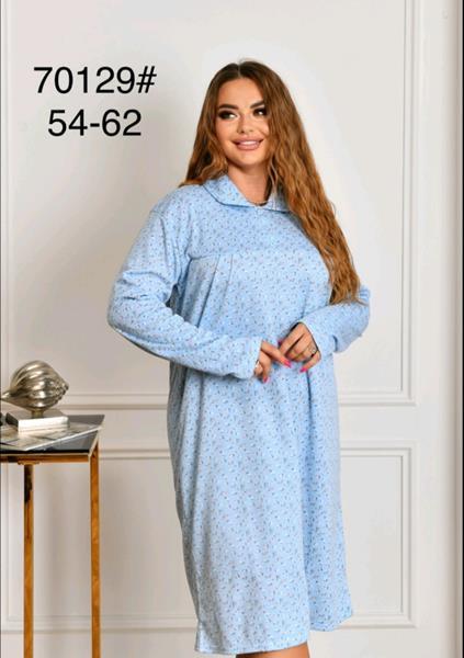 Ночнушка Romeo life (M-3XL) 70129-1 l.blue (зима)