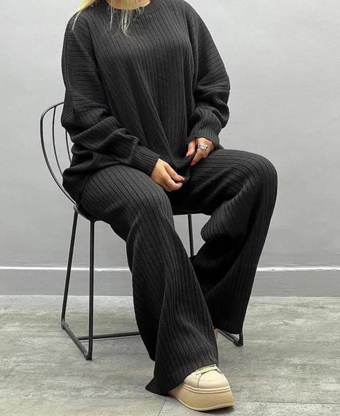 Костюм спорт Femzone (42-58) 1009 black (зима)