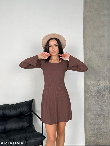 Платье Arina (42-48) 3057 brown (деми)