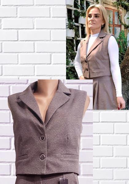 Жилетка H&S (36-42) 439 brown (деми)