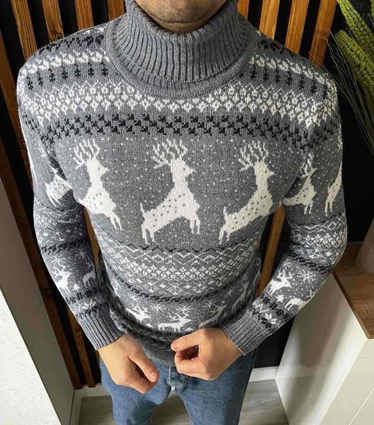 Свитер Nik (M-2XL) 55731 grey (зима)