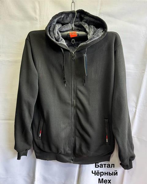 Кофта спорт Minh (3XL-7XL) MH803 black (зима)