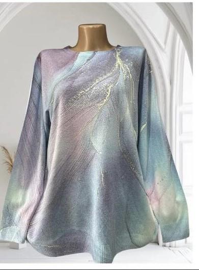 Свитер Novetly Store (48-54) 25209 grey-l.blue (зима)