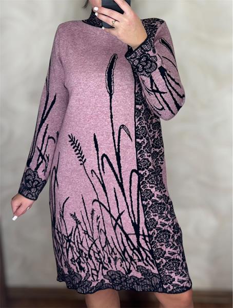 Платье Ekvato (46-50) 26286 lilac (зима)