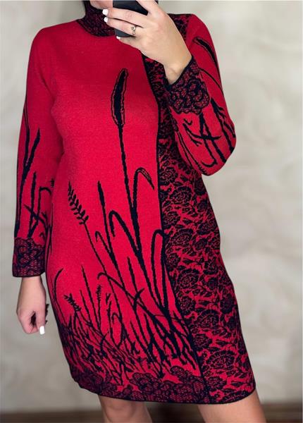 Платье Ekvato (46-50) 26286 red (зима)