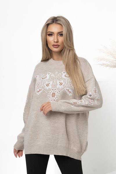 Свитер Global (42-48) 1087 beige (зима)