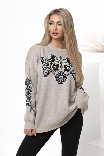 Свитер Global (42-48) 1088 beige (зима)