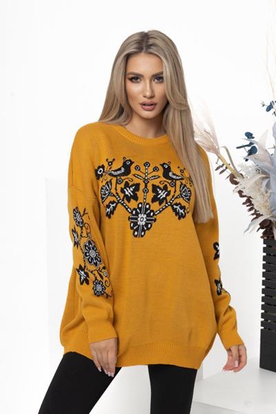 Свитер Global (42-48) 1093 yellow (зима)