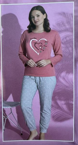 Пижама HomeWear (M-3XL) 15306 beige (зима)