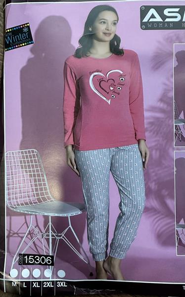 Пижама HomeWear (M-3XL) 15306 pink (зима)
