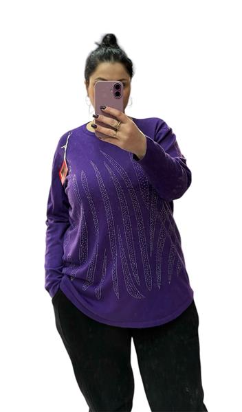 Свитер Anna&Vika (52-60) 24052 purple (деми)