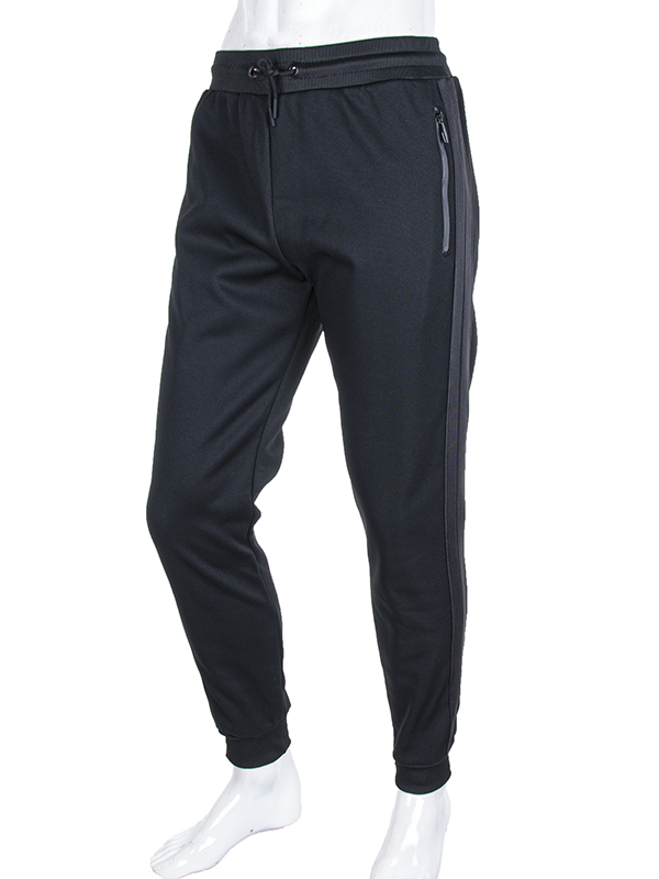Штаны спорт CND2 (M-3XL) 3943-A33 black (зима)