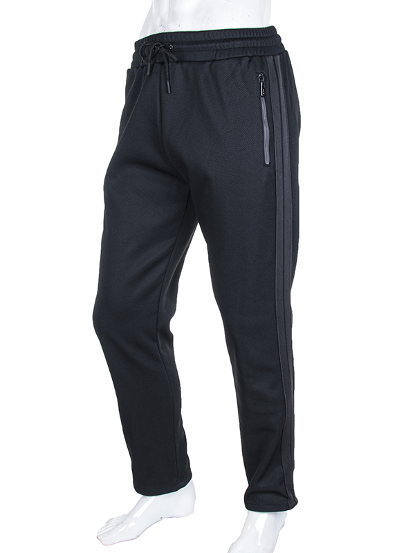Штаны спорт CND2 (M-3XL) 3943-A40 black (зима)