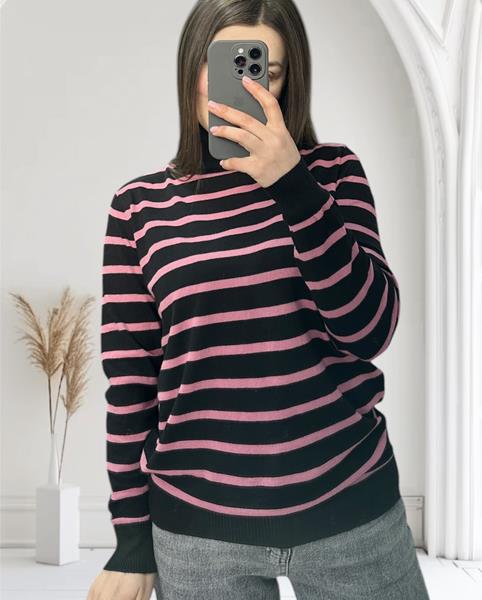 Свитер Novetly Store (48-54) 24001 black-pink (зима)