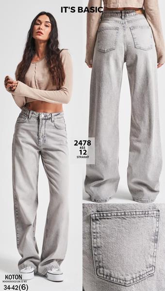 Джинсы Jeans Style (34-42) 2478-4S5-12 l.grey (деми)