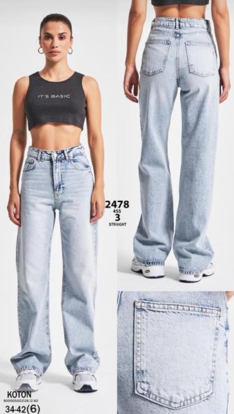 Джинсы Jeans Style (34-42) 2478-4S5-3 l.blue (деми)