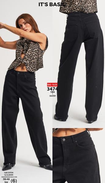Джинсы Jeans Style (38-48) 3474-1W4-1 black (деми)