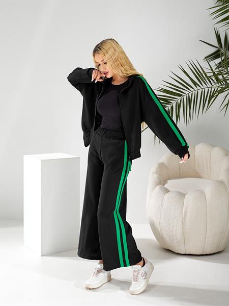 Костюм спорт BAT (46-52) 331 black-green (деми)