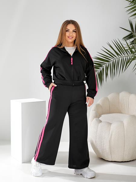 Костюм спорт BAT (46-52) 331 black-pink (деми)