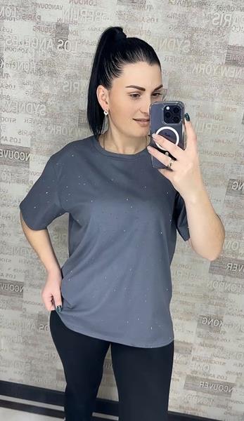 Футболка Ekvato (M-2XL) 25001 d.grey (лето)