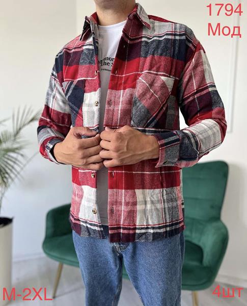 Рубашка Надийка (M-XL) 1794 red (деми)