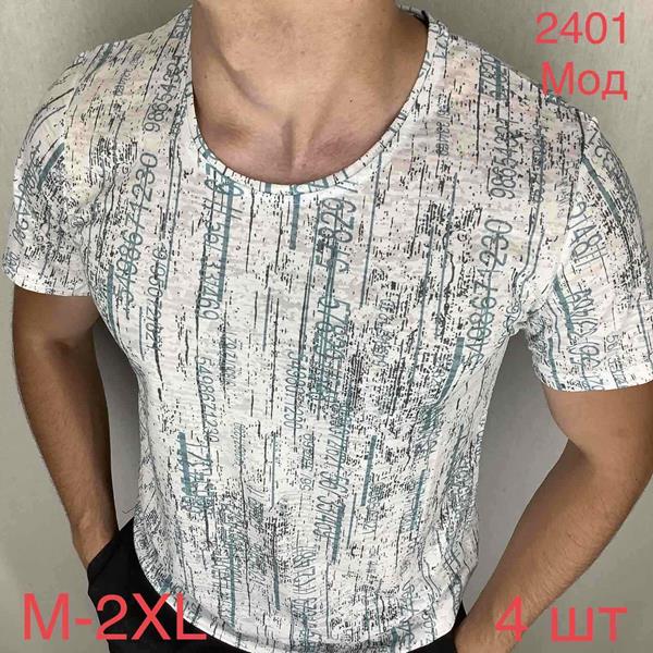 Футболка Надийка (48-56) 2401 white-mint (лето)
