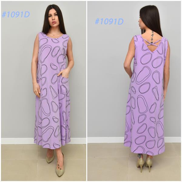 Платье BASE (XL-4XL) 1091D lilac (лето)