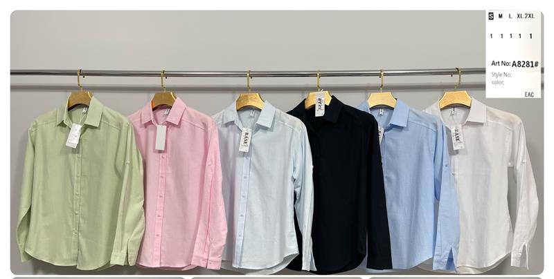 Рубашка BASE (44-52) A8281 pink (деми)