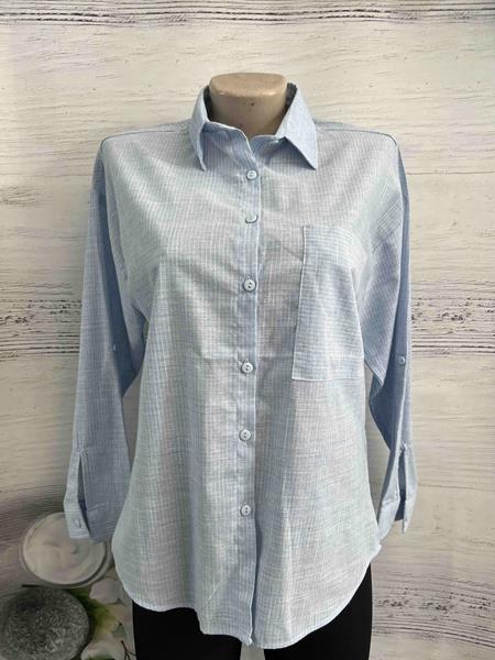 Рубашка New Season (S-XL) 1054 l.blue (деми)