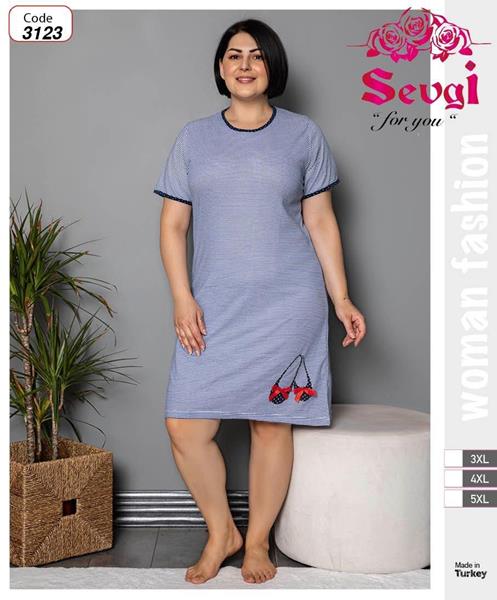 Ночнушка Disneyopt (2XL-4XL) 3123 blue (лето)