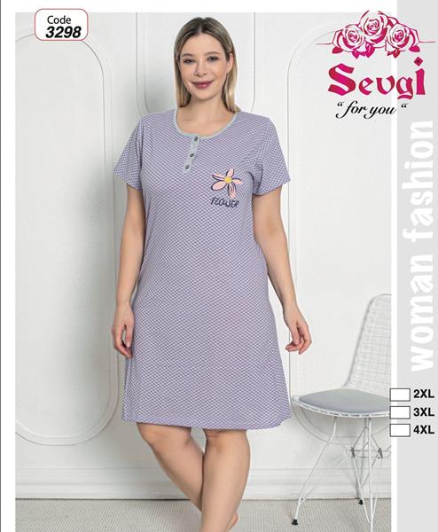 Ночнушка Disneyopt (2XL-4XL) 3298 l.blue (лето)