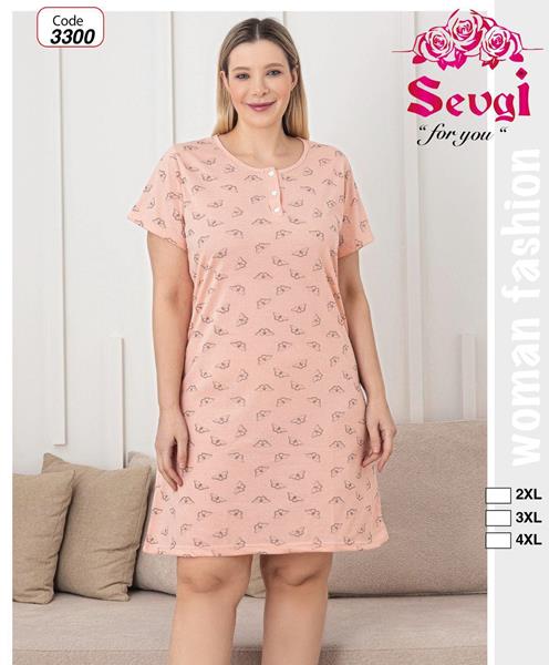 Ночнушка Disneyopt (2XL-4XL) 3300 peach (лето)