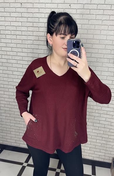 Свитер LeVisha (52-58) 25204 wine (деми)