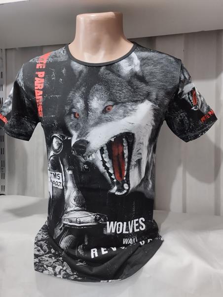 Футболка Panda (M-2XL) 1615 black (лето)