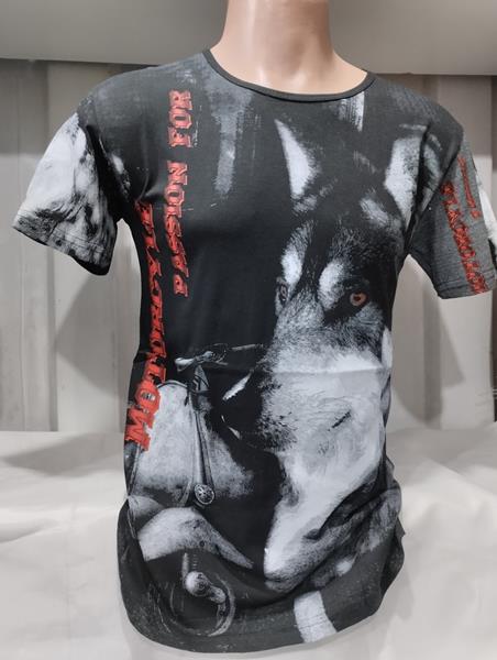 Футболка Panda (M-2XL) 1618 black (лето)