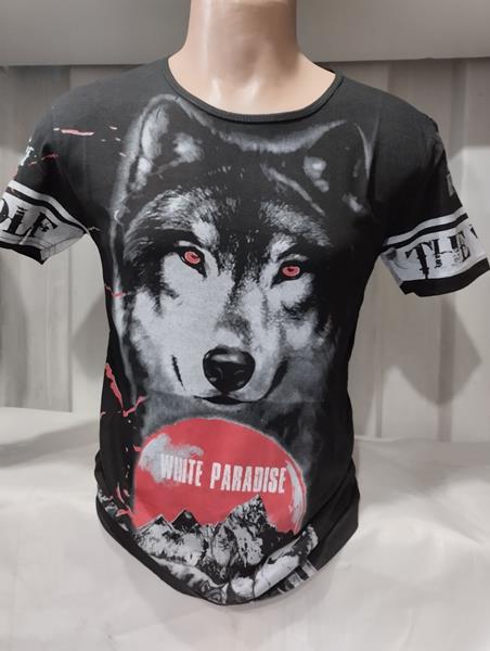 Футболка Panda (M-2XL) 1619 black (лето)